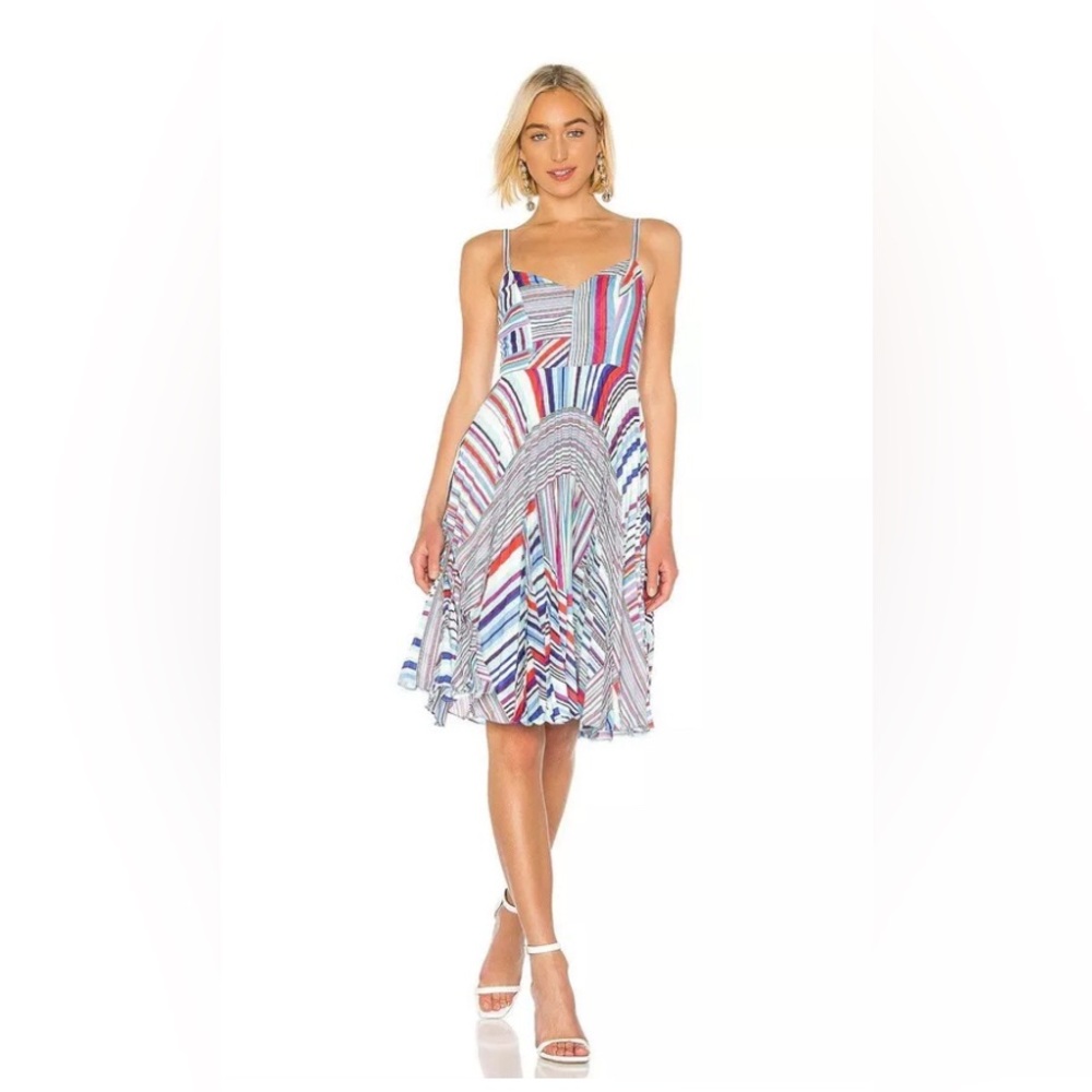 EUC summer sleeveless Parker 8 Magna fit & flare dress with pleated skirt